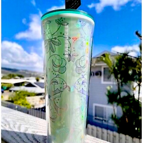 Starbucks Color Change Cup Green Enchanted Forest Tumbler Iridescent Venti NWT - Picture 3 of 11